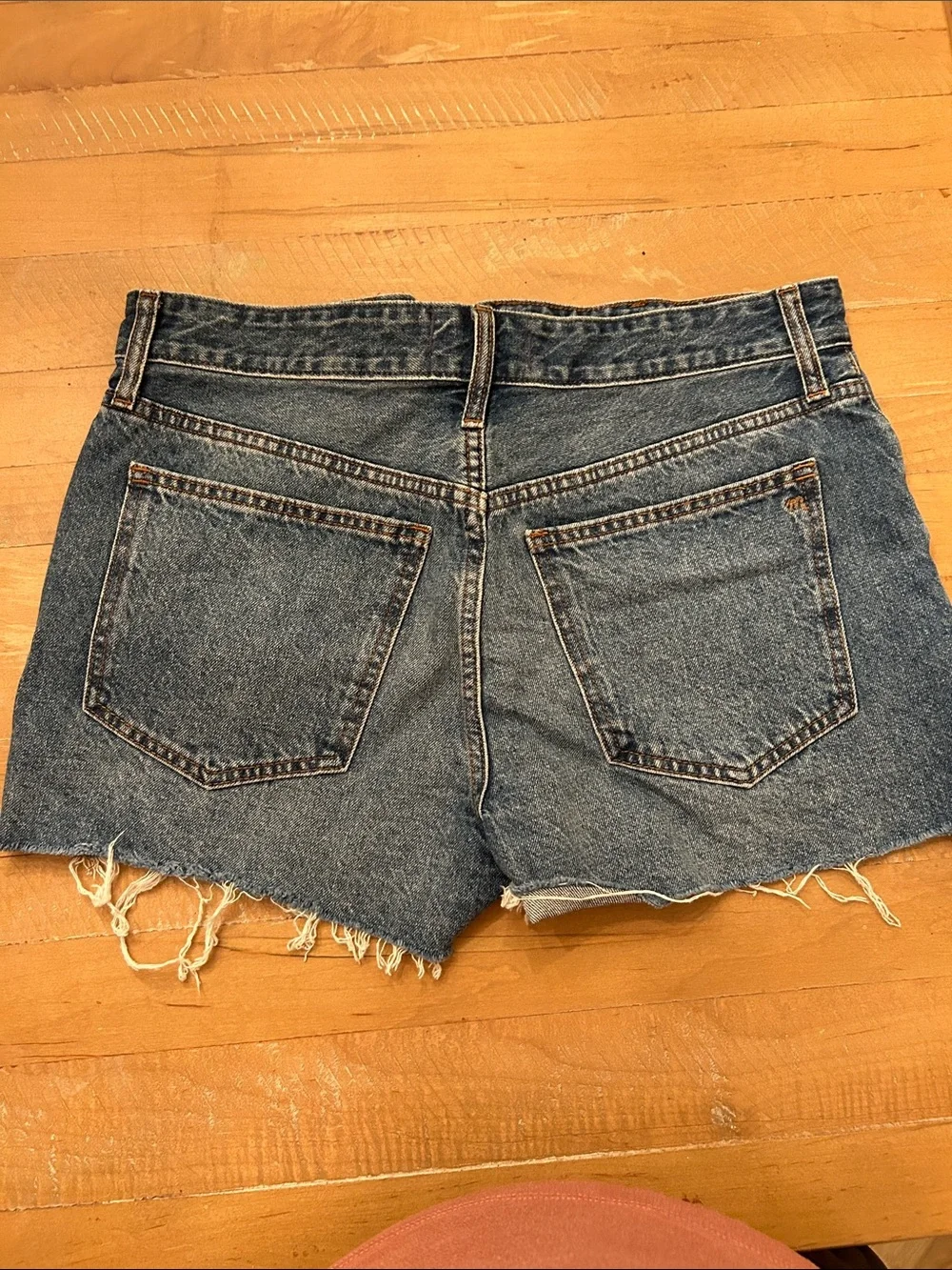 Madewell Blue Distressed Denim Cutoff Shorts - Picture 4 of 4